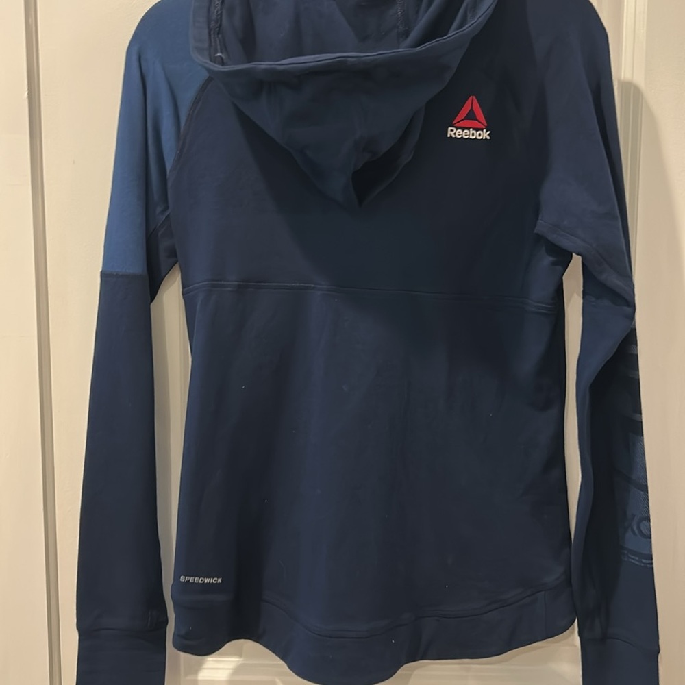NWOT Reebok Women’s Navy Performance Jacket UFC walkout jacket sz S NEW - Picture 5 of 5